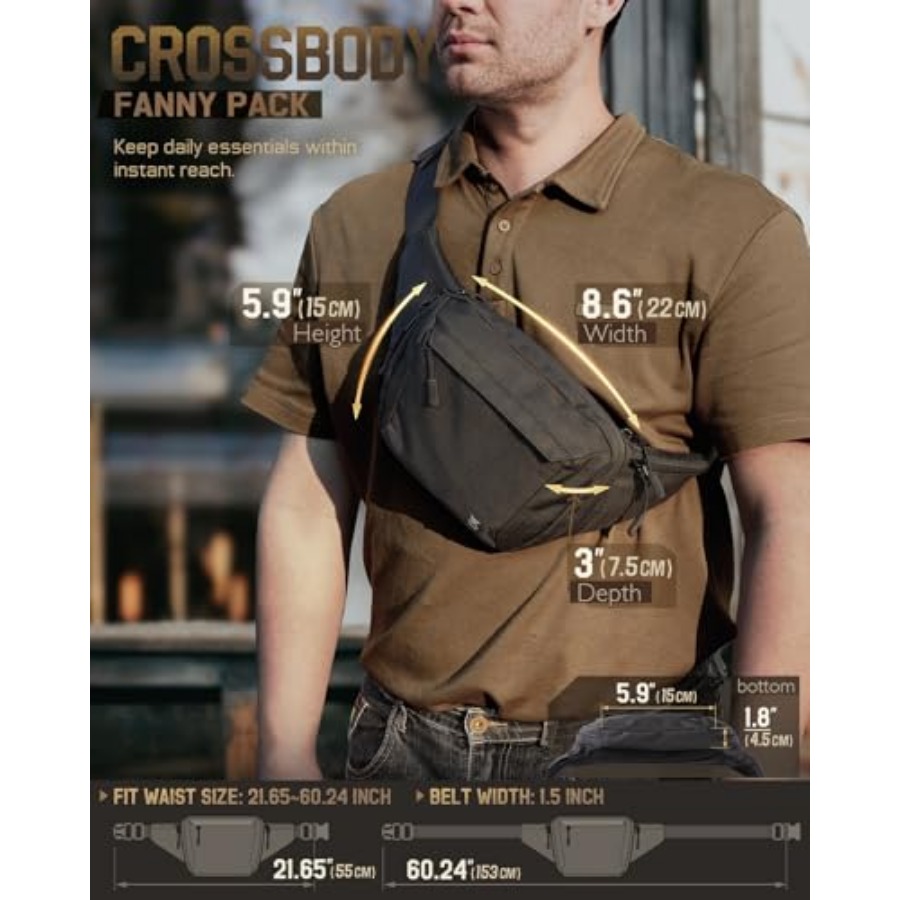 Tactical Concealed Carry Fanny - đánh giá và giá Edc Carry Fanny Pack