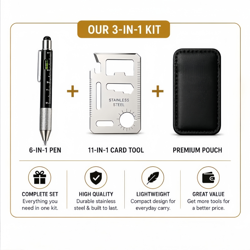 Men Gifts 6-in-1 Multitool Pen - đánh giá và giá Edc Every Day Carry おもちゃ