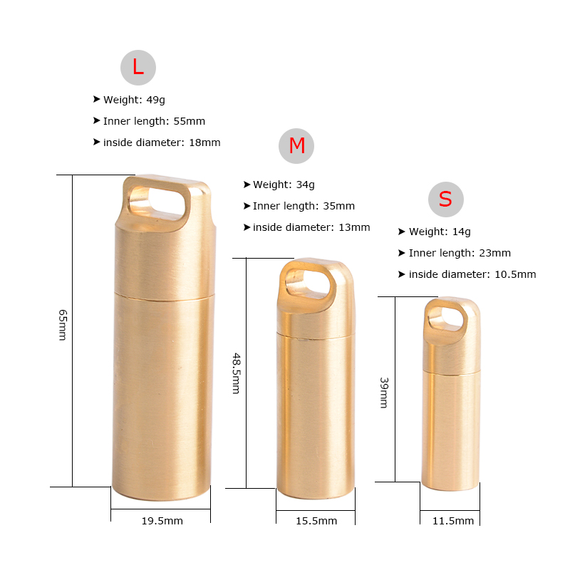 Brass Airtight Watertight Stor - đánh giá và giá Pill Fob Capsule