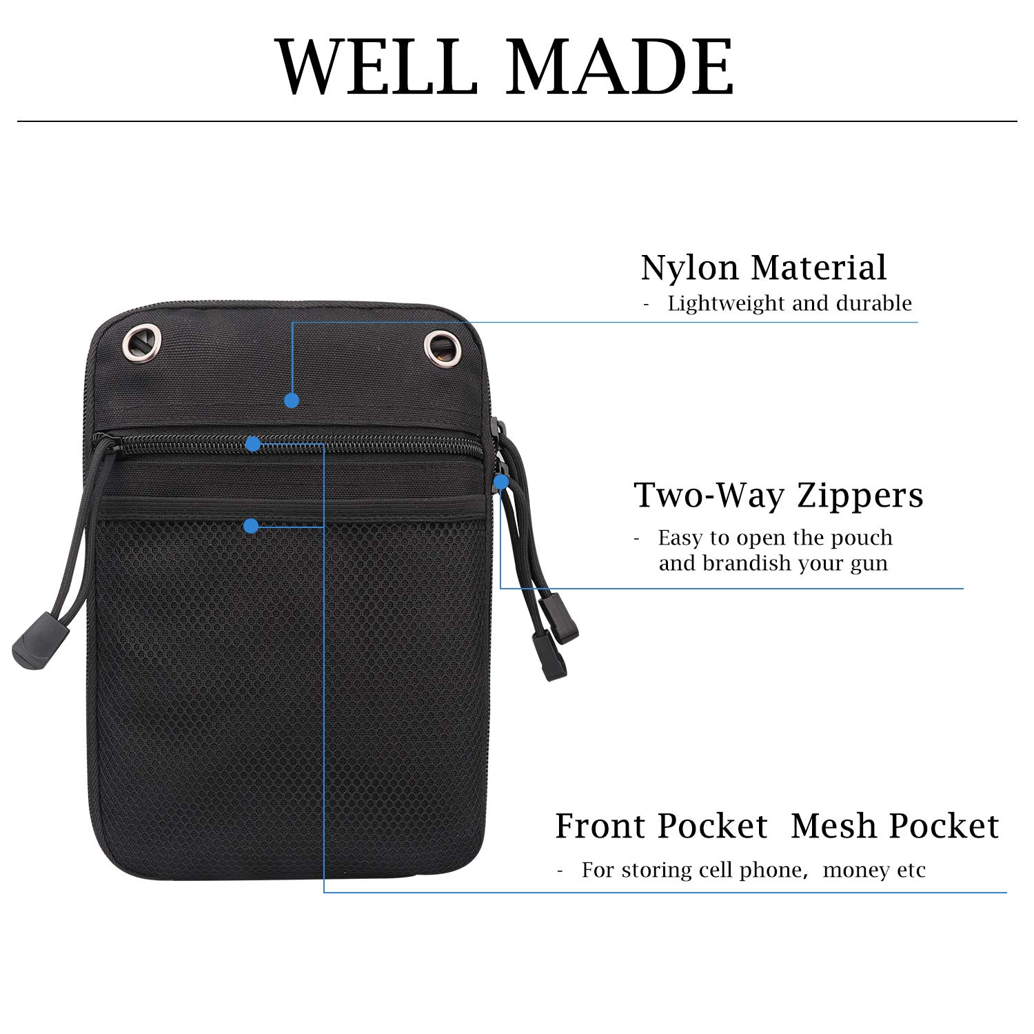 Molle Tactical Concealed Gun H - đánh giá và giá Edc Carry Fanny Pack