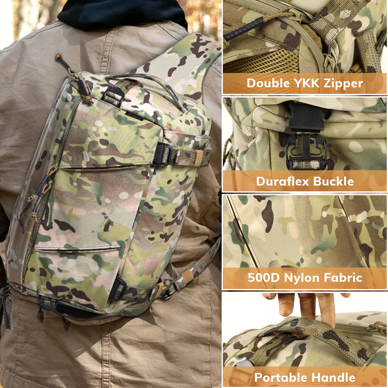 VOTAGOO 13L Tactical Sling Bag - đánh giá và giá Edc Carry Backpack