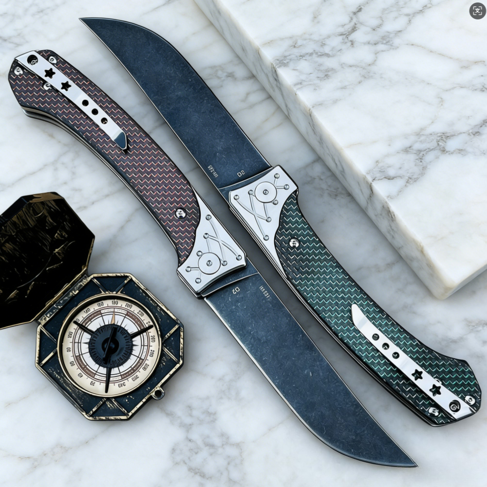 D2 Steel Folding Knife with Ca - đánh giá và giá Edc Every Day Carry おもちゃ