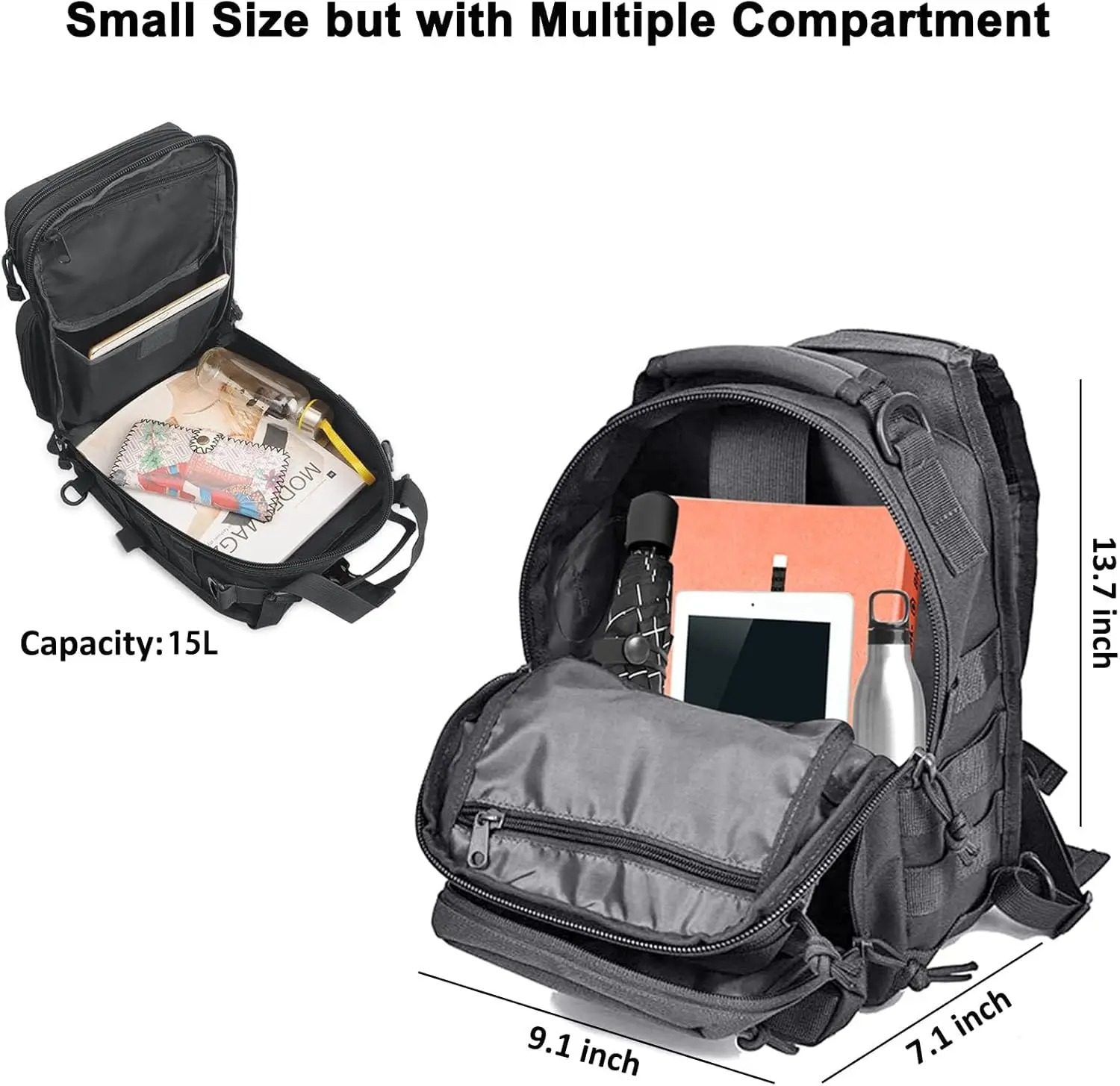 Tactical Sling Backpack Should - đánh giá và giá Edc Carry Backpack
