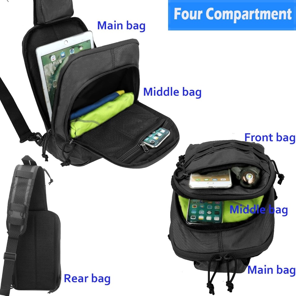 Tactical Sling Chest Bag EDC S - đánh giá và giá Edc Carry Backpack