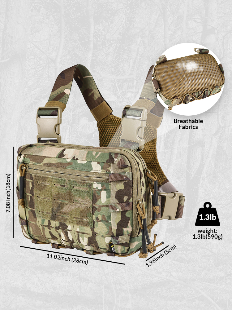 VOTAGOO 2L Tactical Chest Bag  - đánh giá và giá Edc Carry Belt