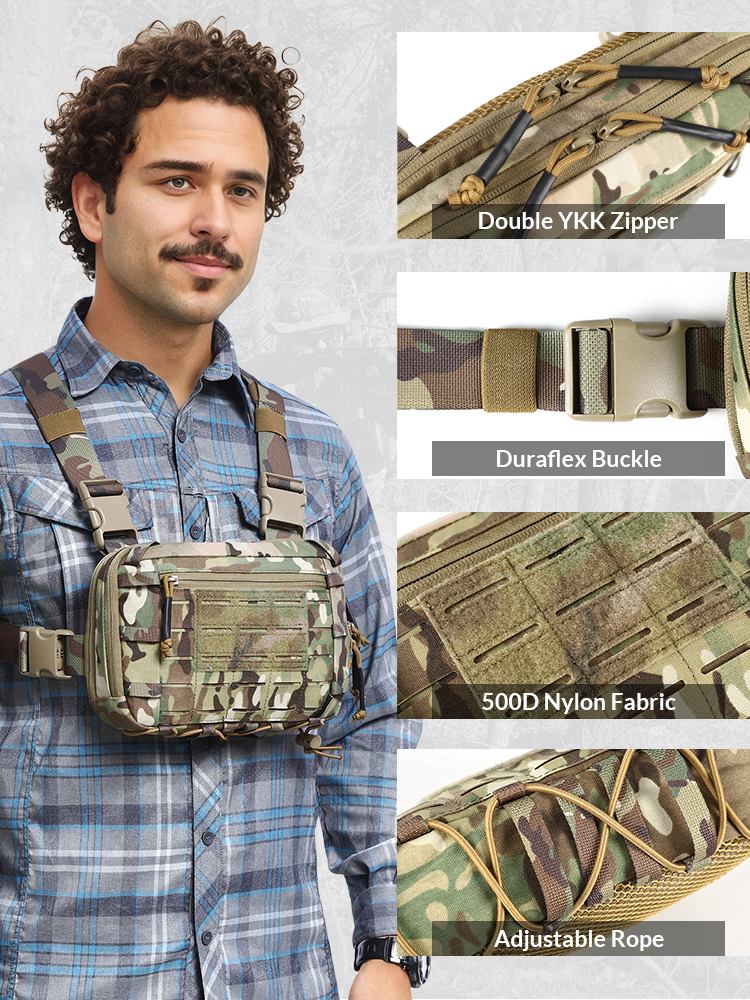 VOTAGOO 2L Tactical Chest Bag  - đánh giá và giá Edc Carry Belt