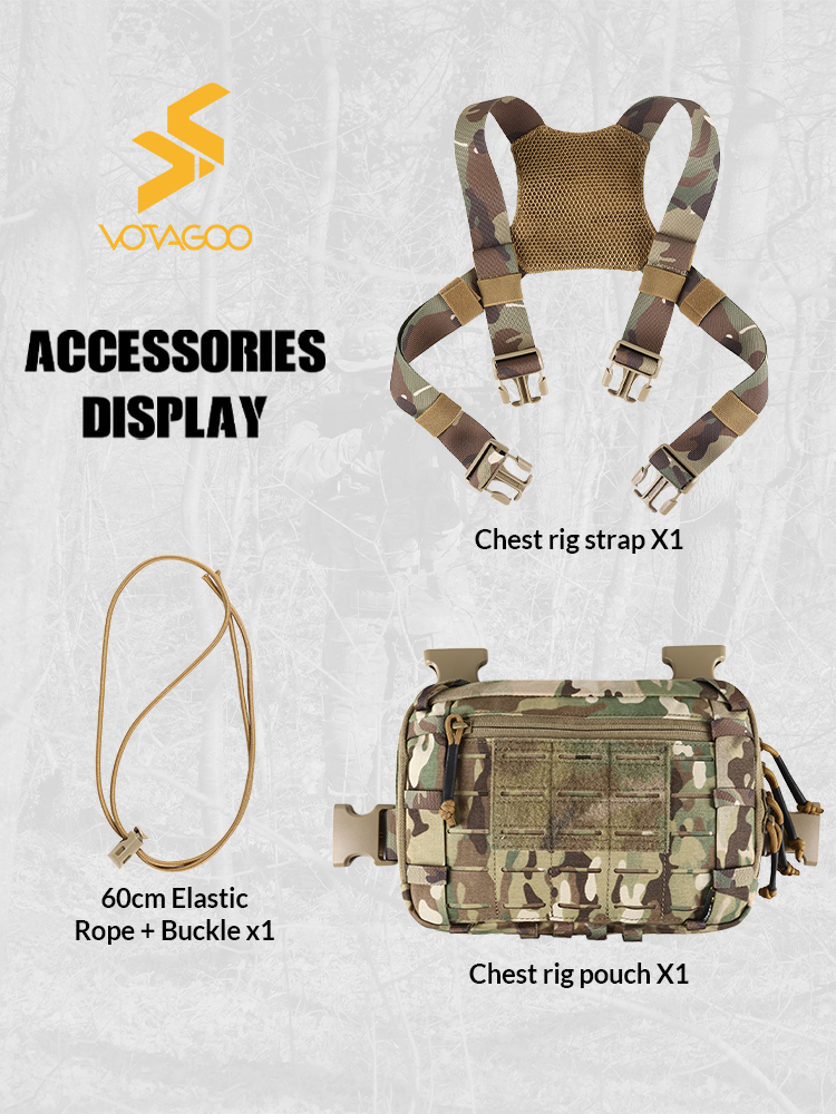 VOTAGOO 2L Tactical Chest Bag  - đánh giá và giá Edc Carry Belt
